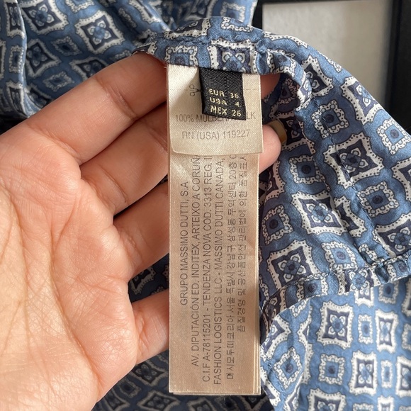 Massimo Dutti Women’s Silk Blouse Size 4 - Picture 4 of 6